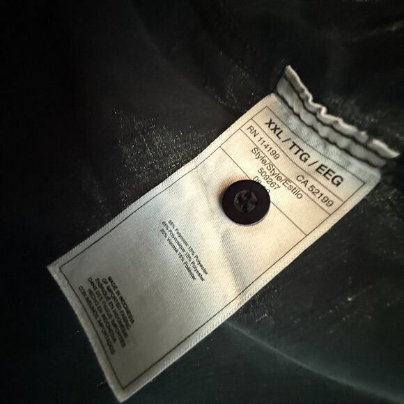 Quiksilver Short Sleeve 2XL Black Button Up Mens Solid Skate Pocket Shirt Spread - Picture 8 of 16